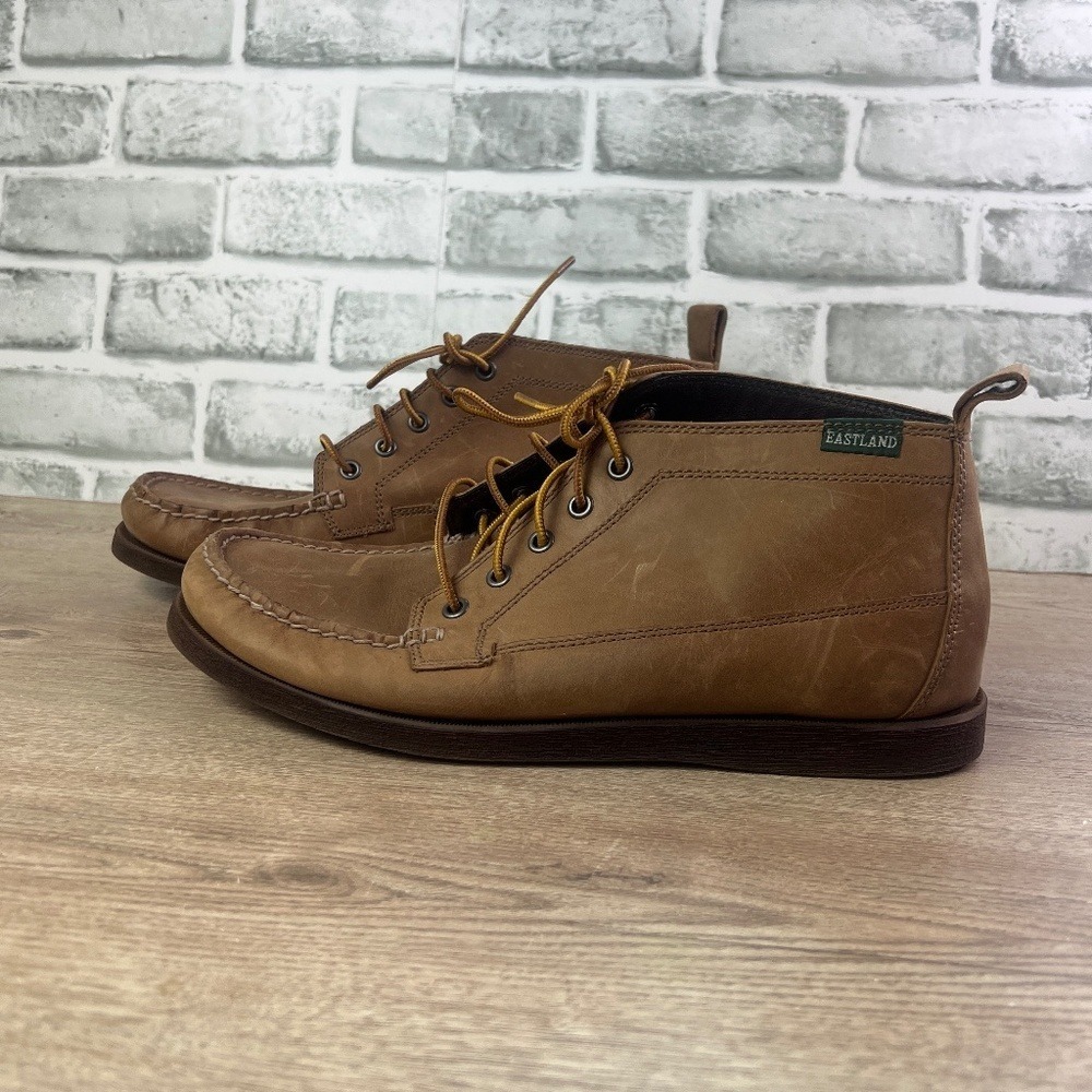Eastland Seneca Camp Moc Chukka Boots Brown Leather Size 10.5